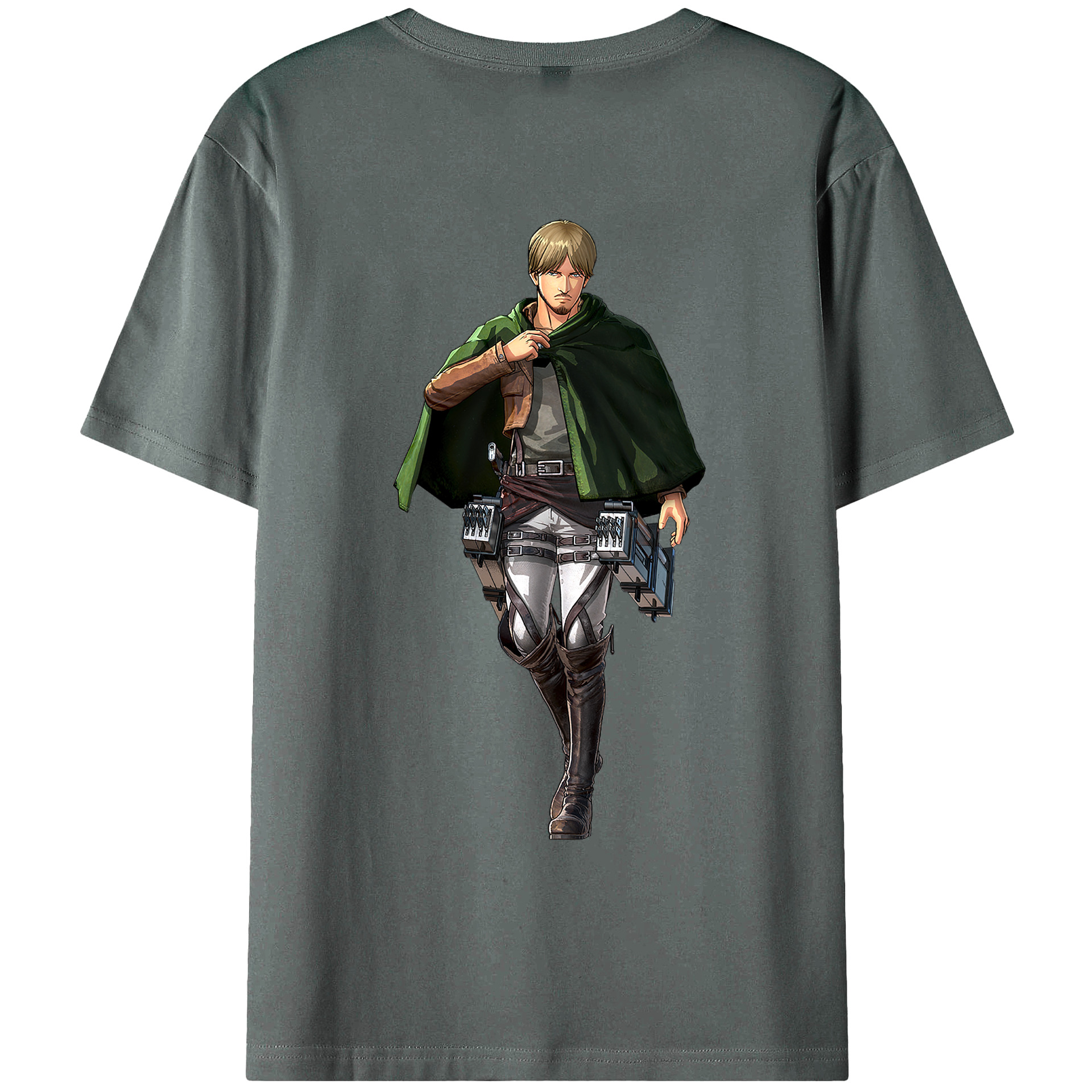 （画像用） 進撃の巨人 ミケ·ザカリアス Attack on Titan Mike Zakarius 綿100％ メンズ半袖Tシャツ（バックプリント） 通気性